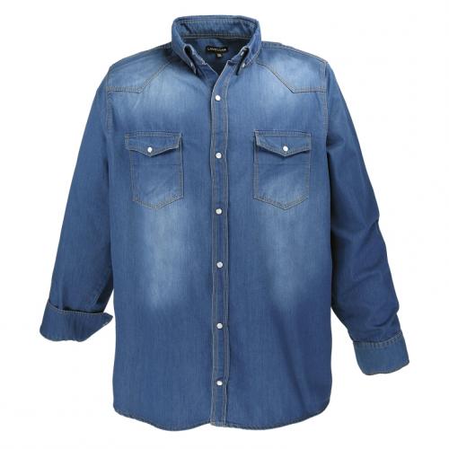 Košile s dlouhým rukávem Lavecchia Jeans - modrá