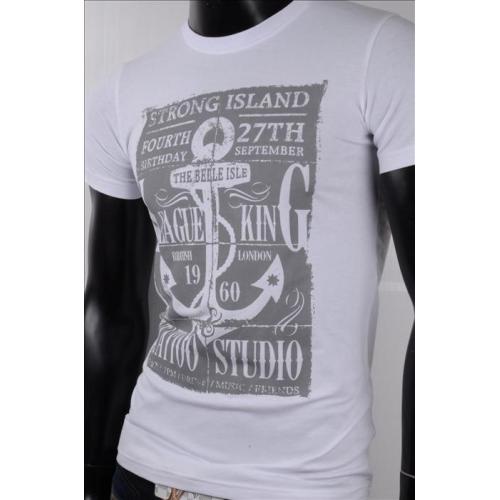 Tričko Superjoy Strong Island - bílé