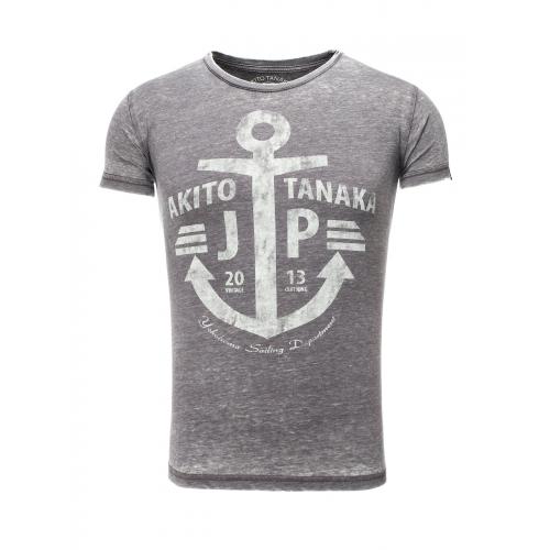 Tričko Akito Tanaka Anchor - sivé