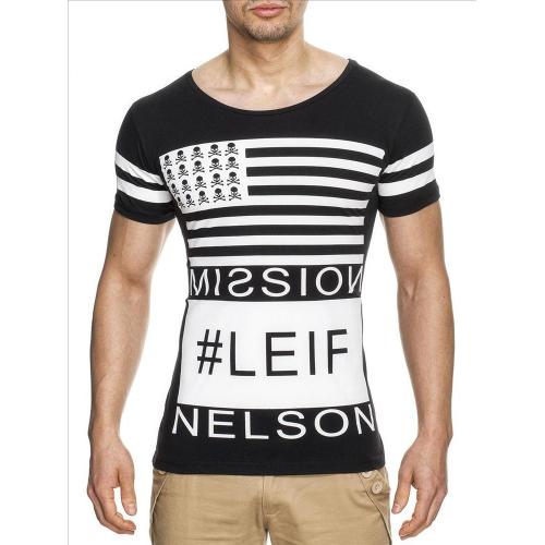 Tričko Leif Nelson Pirate Mission - černé
