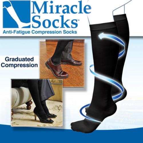 Kompresné podkolienky Miracle Socks - čierne