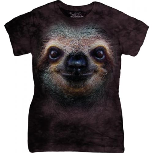 Tričko dámske The Mountain Sloth Face - hnedé