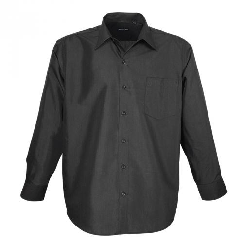 Košeľa s dlhým rukávom Lavecchia Classic - čierna