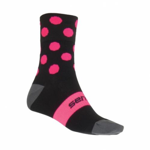 Ponožky Sensor Dots - černé-růžové