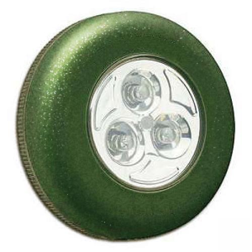 Samolepiace lampička 3 LED - zelená