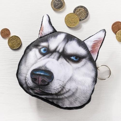 Psí peněženka na drobné Pes - šedá