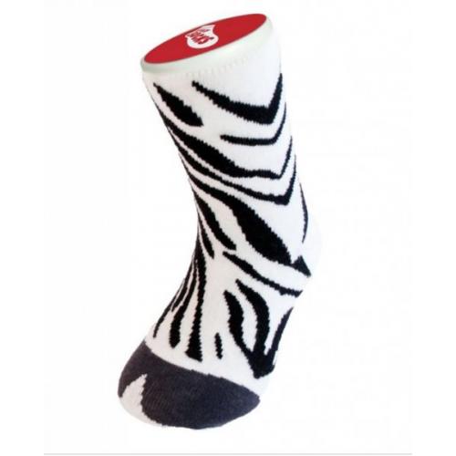 Dětské bláznivé ponožky Zebra - biela-čierna