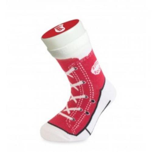 Bláznivé ponožky Basketbalista - červené-biele