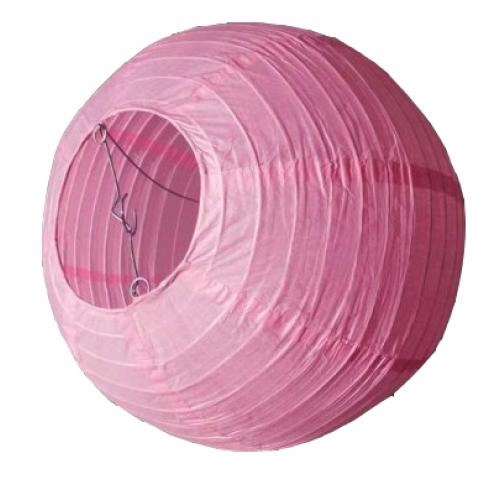Závesný lampión guľa - ružový
