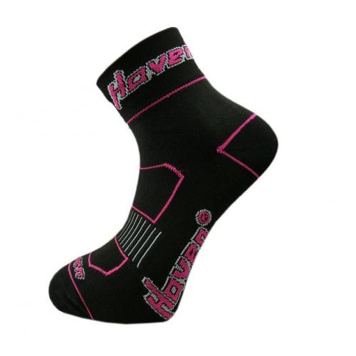 Ponožky Haven Lite 2 ks - černé-růžové