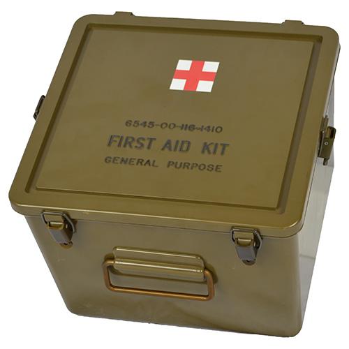 Box US original FIRST AID vodotěsný 24 x 25 - olivový