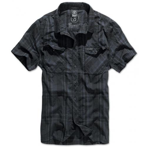 Košile Brandit Roadstar 1/2 - černá-modrá