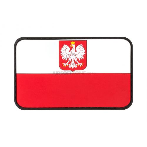 Gumová nášivka Jackets to Go vlajka Polsko - barevná