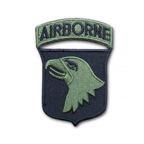 Nášivka 101. výsadková divízia Airborne suchý zips - olivová