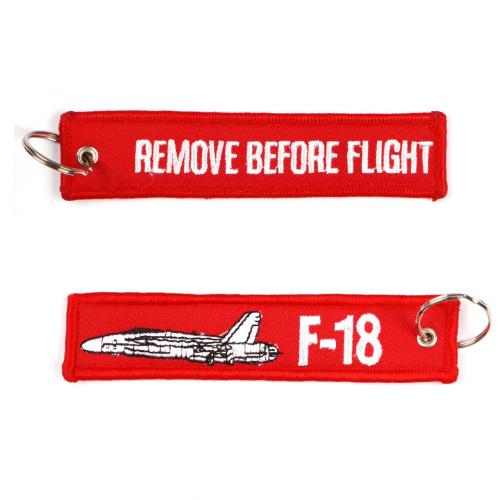 Prívesok na kľúče Fostex Remove before flight F-18 - červený