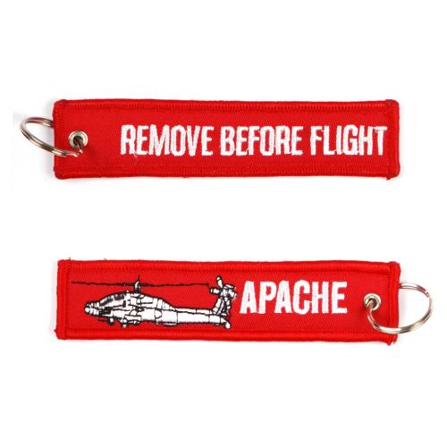 Přívěsek na klíče Fostex Remove before flight Apache - červený