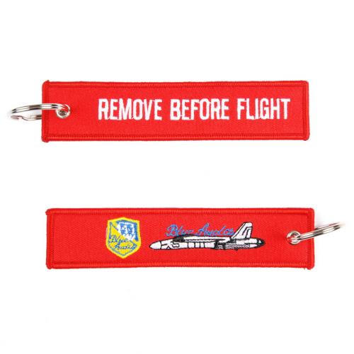 Přívěsek na klíče Fostex Remove before flight Blue Angels - červený
