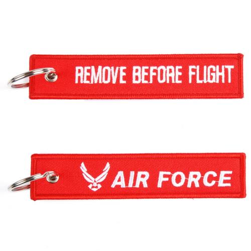 Prívesok na kľúče Fostex Remove before flight Air Force - červený
