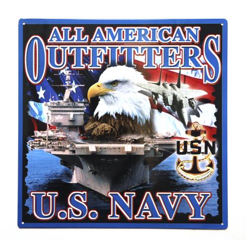 Ceduľa plechová Retro U.S. Navy American Outfitters