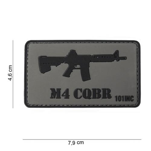 Gumová nášivka 101 Inc zbraň M4 CQBR