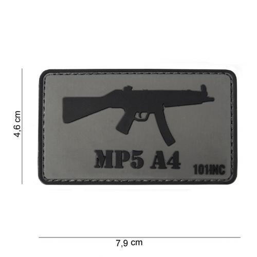 Gumová nášivka 101 Inc zbraň MP5 A4