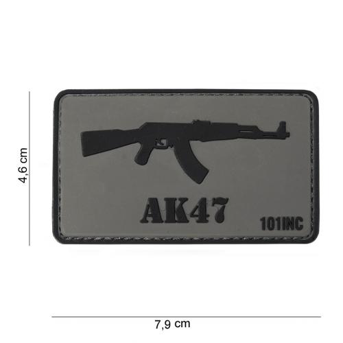 Gumová nášivka 101 Inc zbraň AK47