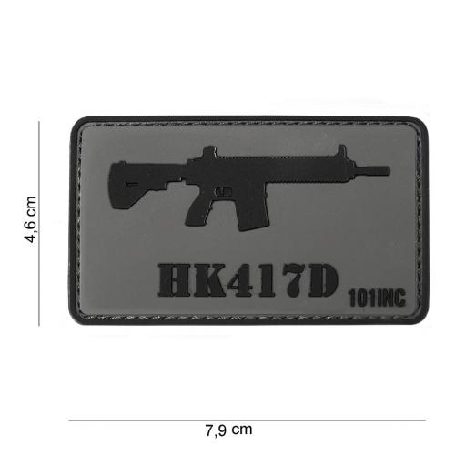 Gumová nášivka 101 Inc zbraň HK417D