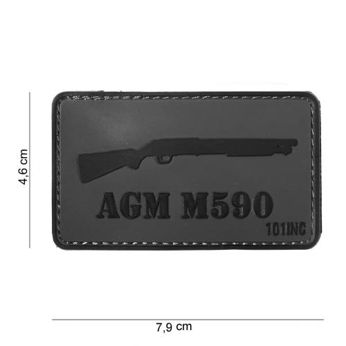 Gumová nášivka 101 Inc zbraň AGM M590