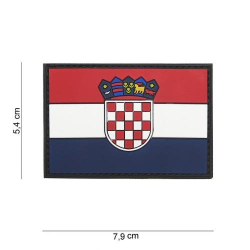 Gumová nášivka 101 Inc vlajka Chorvatsko