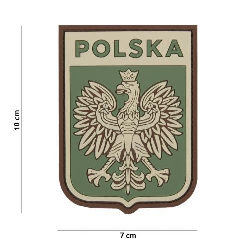 Gumová nášivka 101 Inc znak Polsko - multicam