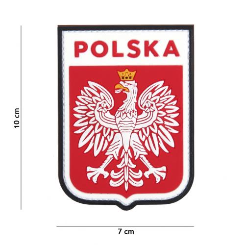 Gumová nášivka 101 Inc znak Poľsko - farebná