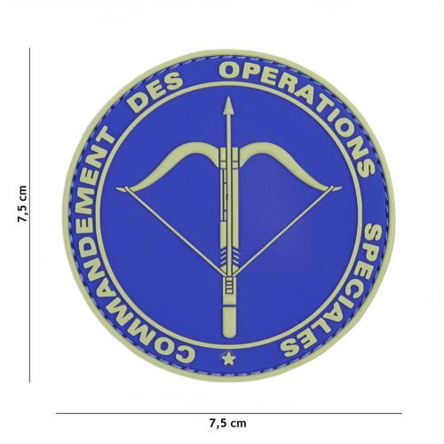 Gumová nášivka 101 Inc znak Commandement - modrá