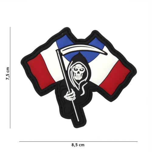 Gumová nášivka 101 Inc vlajka French Reaper