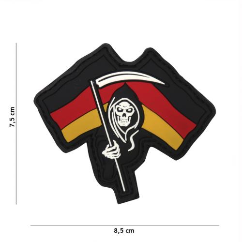 Gumová nášivka 101 Inc vlajka German Reaper - farevná