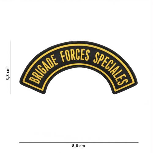 Gumová nášivka 101 Inc znak Brigade Forces Speciales - žlutá