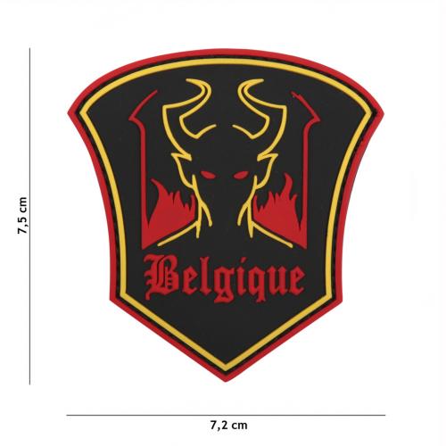 Gumová nášivka 101 Inc Belgique Devil