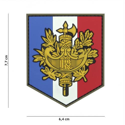 Gumová nášivka 101 Inc znak French Shield - barevná