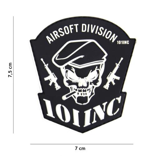 Gumová nášivka 101 Inc Airsoft Division - čierna