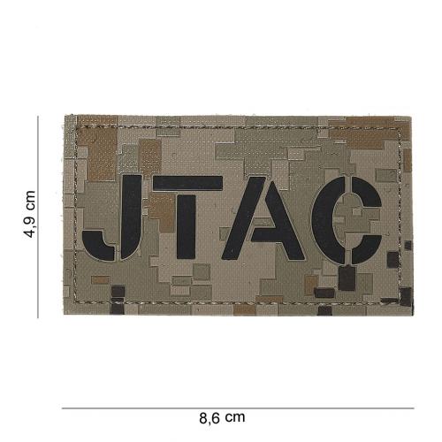 Gumová nášivka 101 Inc nápis JTAC - digital desert