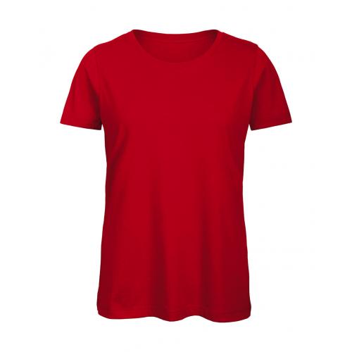 Tričko dámske B&C Jersey - červené
