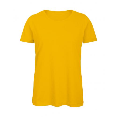 Tričko dámske B&C Jersey - žlté