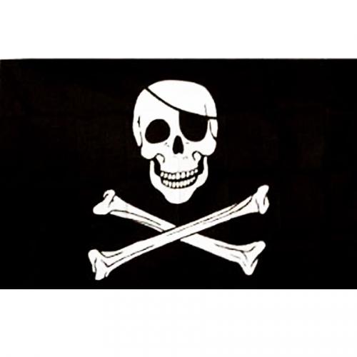 Vlajka Fostex pirátska Jolly Rogers 1,5x1 m