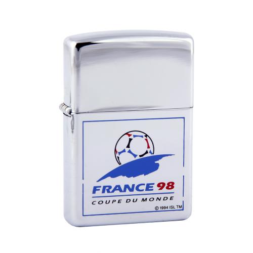 Zapaľovač Zippo 0096 France 98 Coupe du monde - strieborný