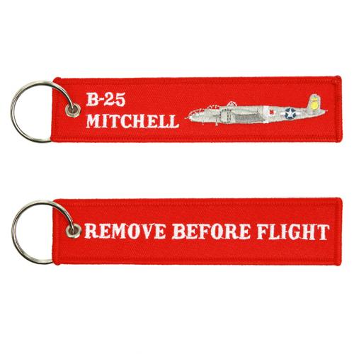 Přívěsek na klíče Fostex Remove before flight B-25 Mitchell - červený