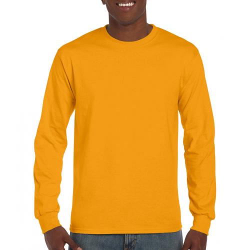 Tričko s dlhým rukávom Gildan Ultra - žlté