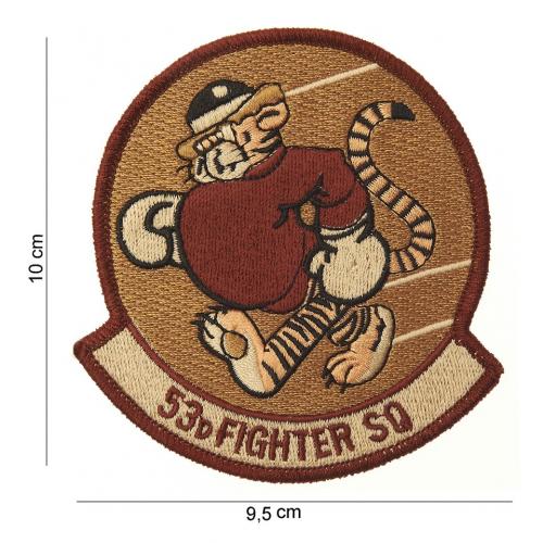 Nášivka textilní 101 Inc 53D Fighter SQ - hnědá