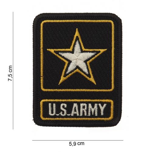 Nášivka textilná 101 Inc US Army Star - čierna-žltá