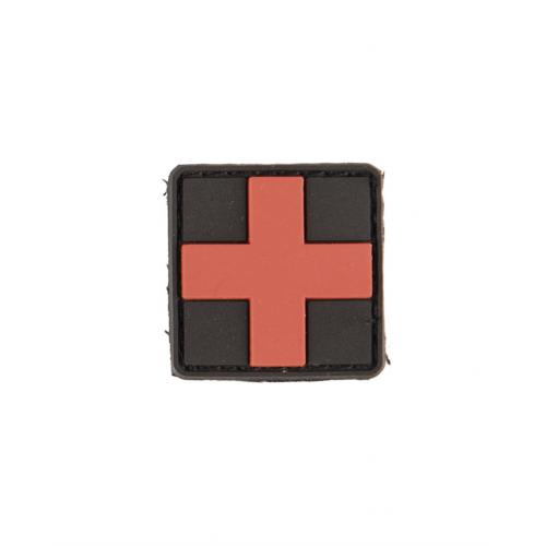 Gumová nášivka Mil-Tec First Aid SM - černá