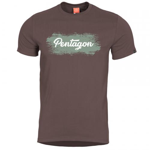 Tričko Pentagon Grunge - hnědé