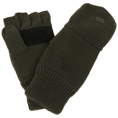 Pletené rukavice bez prstů s podšívkou MFH Strick - olivové